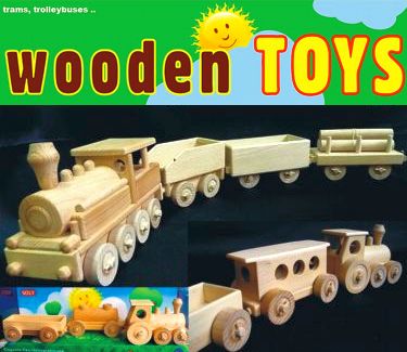 Lokomotives, trains, railways wooden toys