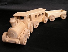 Train toys from wood