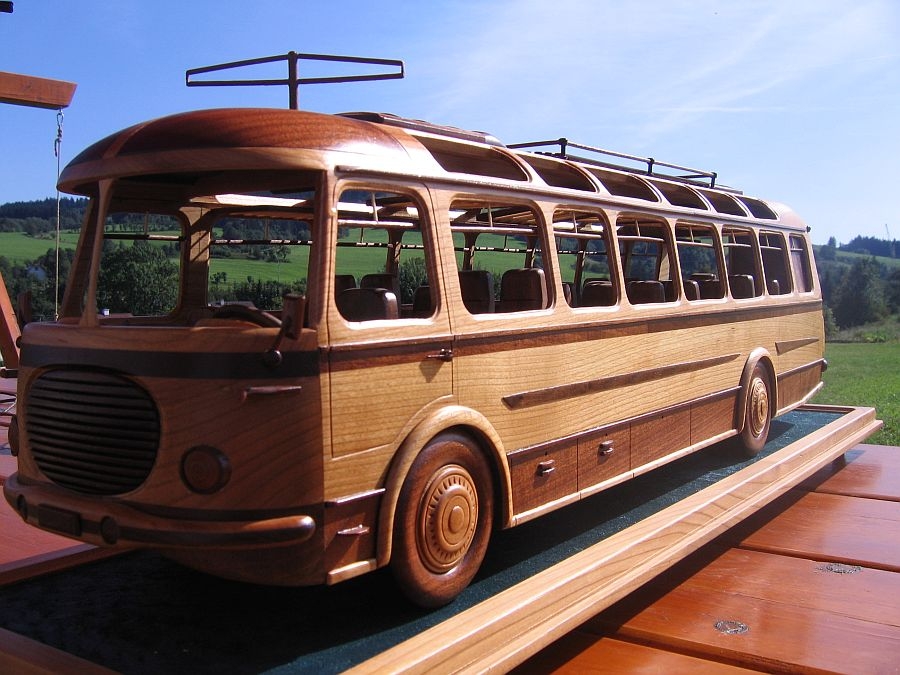wooden bus
