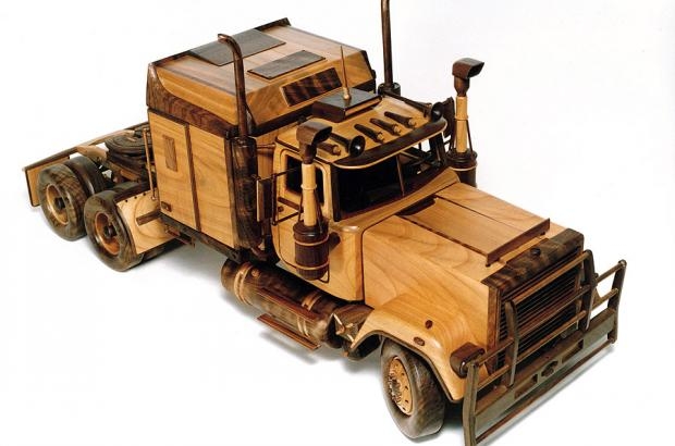 MACK truck with semitrailer, Australian type - Wooden ...