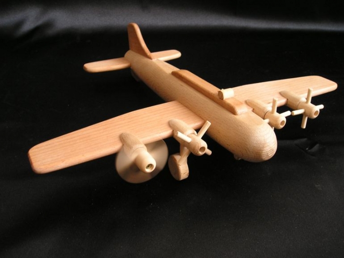Wooden airplane toy bomber B17 - Wooden natural toys, cars ...