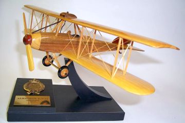 Hand carved airplane model of Albatros C V