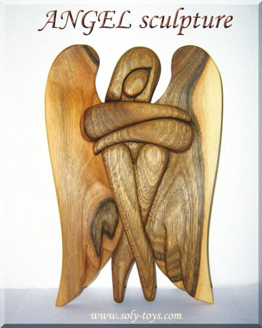 Angels wood sculptures