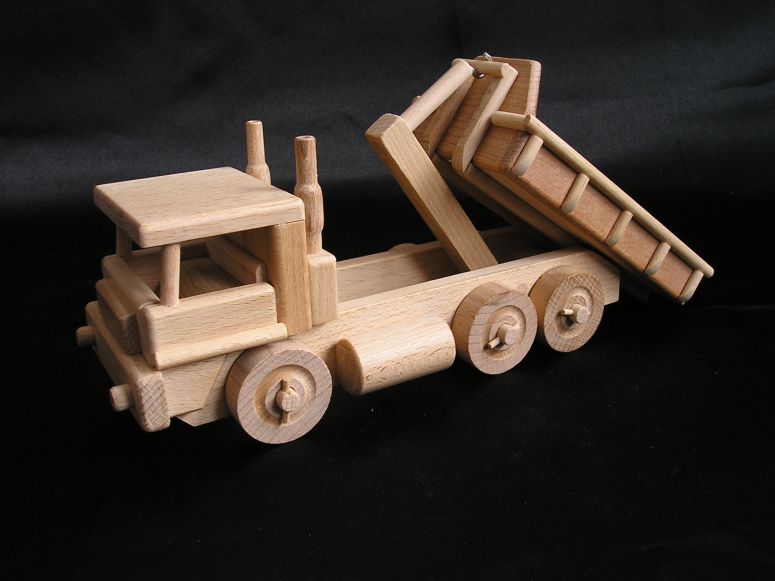 Holzspielzeug Kipper Lastwagen aus Holz Sandlaster LKW aus Holz Spielsand 