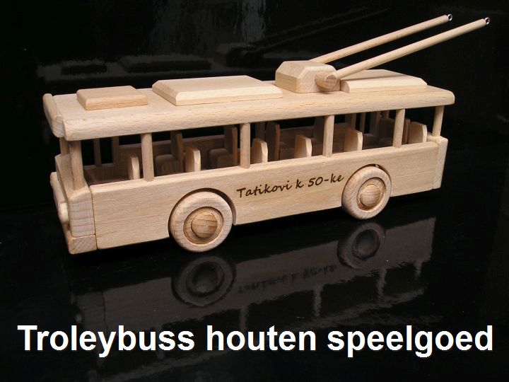 Troleybuss houten Speelgoed