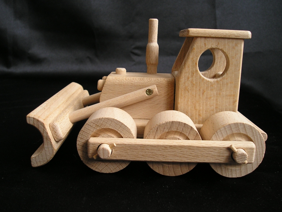 Bulldozer und construction vehicel wooden toys Wooden Gifts SOLY