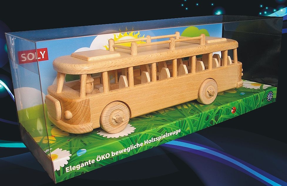 Kenia Decoderen Leegte Bus - houten Kinderspeelgoed - Wooden Gifts SOLY
