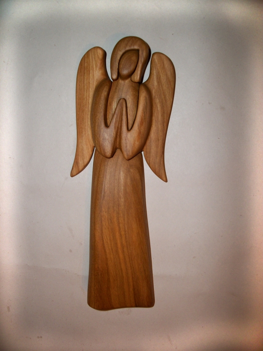 Guardian Angel, wooden statue.