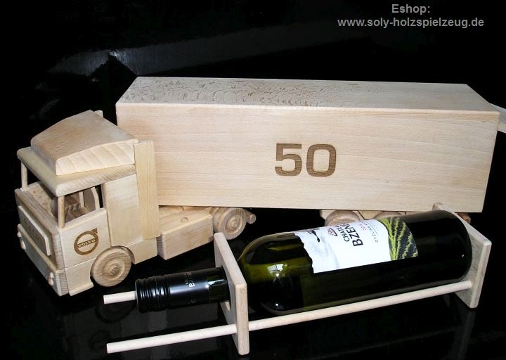 Big drivers gift truck lorry for alcohol wine - Wooden Gifts SOLY