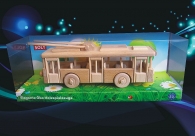 Mooving  wooden trolley  toy