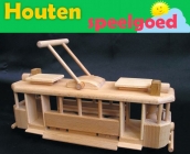 De Tram TATRA  - houten rollen speelgoed
