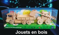 Camion + Tracteur, jouet en bois