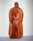 Family - God, Holy Mary and Jesus, wooden statue
