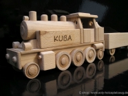 Steam locomotive DR type, wooden toys gift