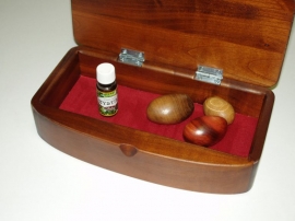 Handmade wood jewelry box - genuine wood