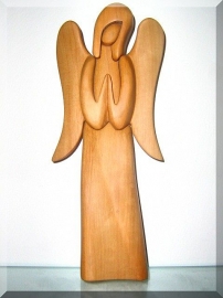  Guardian Angel, wooden statue 