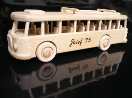 Bus wooden toys with a name buses