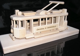 Wooden gifts for tram drivers