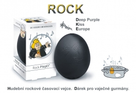 Rockové hudební časovací vejce pro vaření vajíček na všechy tři způsoby.