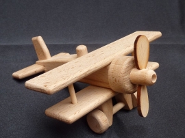 Wooden airpane toy - biplane 