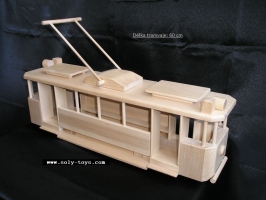 Big wooden tram toy LeGrande