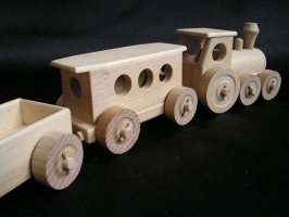 Personenzug Spielzeug Geschenk aus Holz