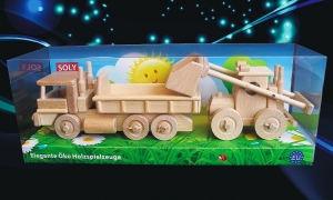 Loader and truck dump-trucks mobile wooden toys