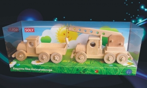 Crane + Lorry wooden toys