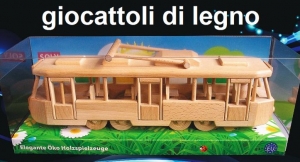 Tram - giocattolo di legno