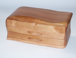 Women's wood jewelry box with storage drawers - EU production