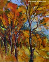 Autumn near the Prague, original paintings