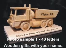 1-40 order engraving max. 40 letters on choosen toy.