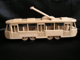 Moderne Straßenbahn Spielzeug.