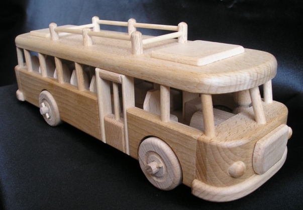 Wooden toy Bus 