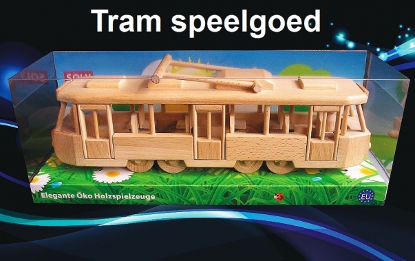Modern Tram TATRA - houten speelgoed