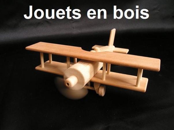 Avion biplane - jouet en bois