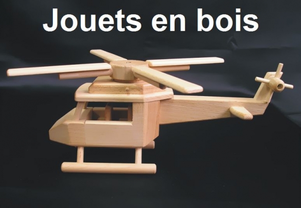 Hélicoptères de jouets en bois