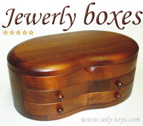 Jewelry box made of wood - 4 drawers - Drogheda