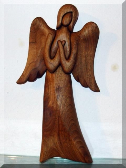 Angels wood sculpture 