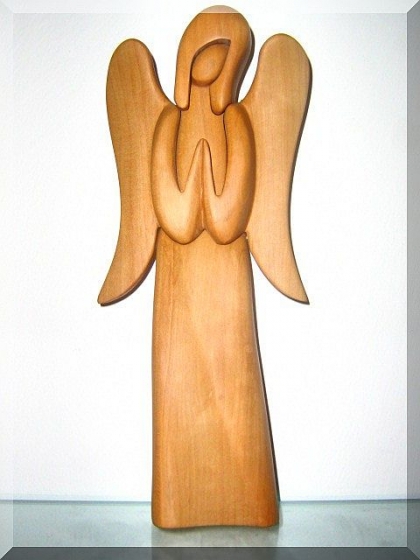 Guardian Angel, wooden statue 