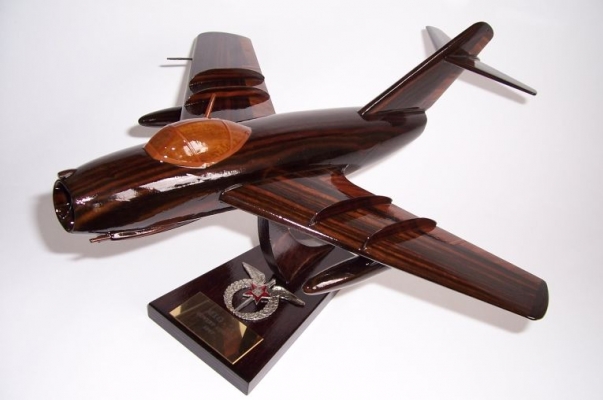 MiG-15 airplane wooden model
