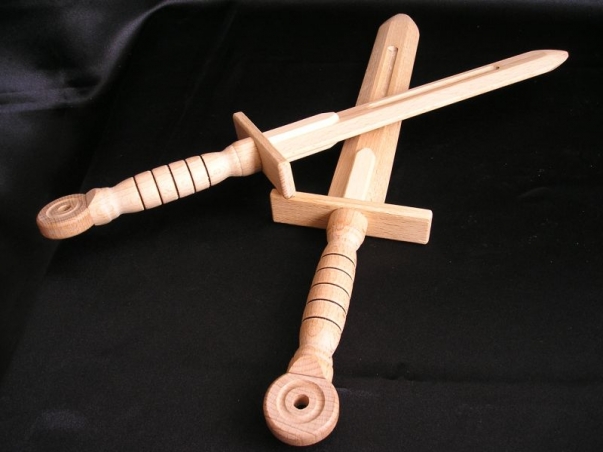 Wooden swords for kids 2 pc, 40 cm