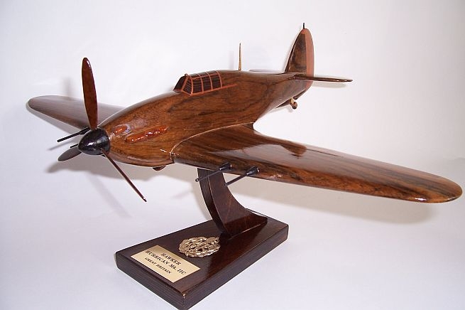 Hawker Hurricane Mk IIC wooden airplane model