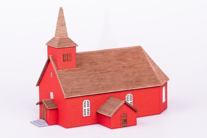 Wooden model of church Algaras