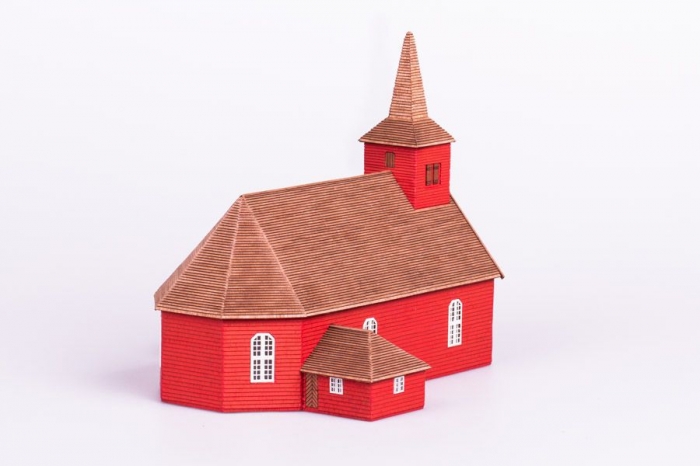 Wooden model of church Algaras