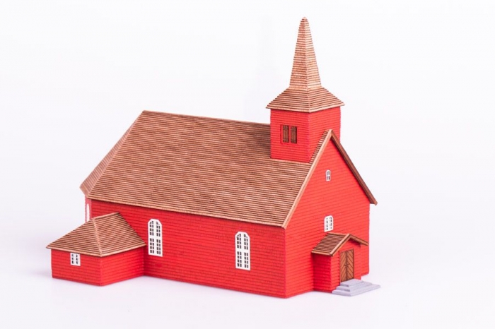 Wooden model of church Algaras