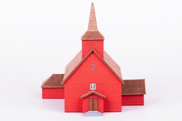 Wooden model of church Algaras