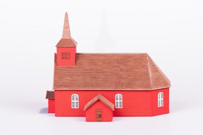 Wooden model of church Algaras