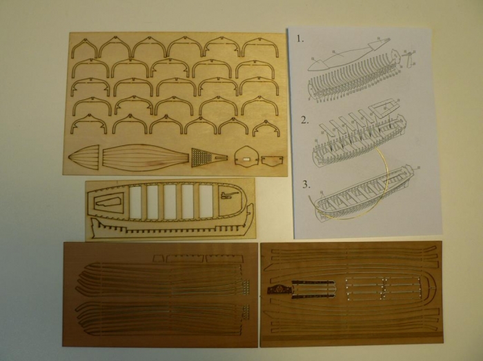 Wooden ships boat 165 mm