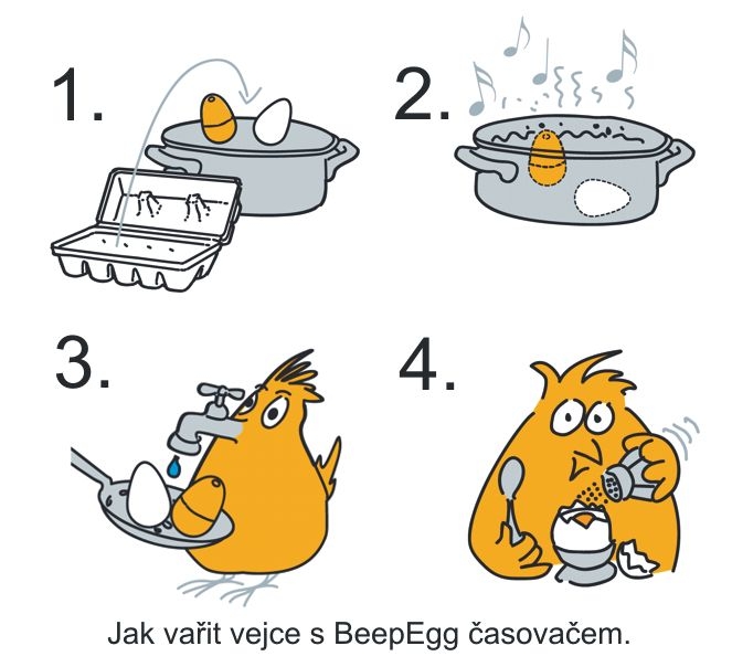 Návod, jak vařit vejce s BeepEgg.